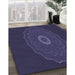 Machine Washable Transitional Deep Periwinkle Purple Rug in a Family Room, wshpat472blu