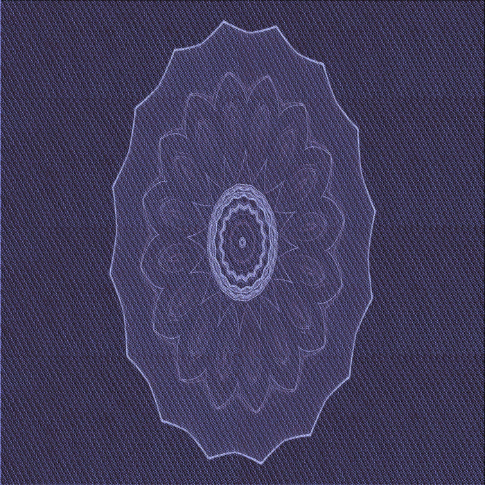 Round Patterned Deep Periwinkle Purple Rug, pat472blu