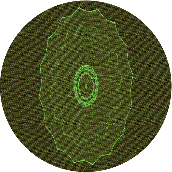 Square Machine Washable Transitional Black Brown Rug in a Living Room, wshpat472grn