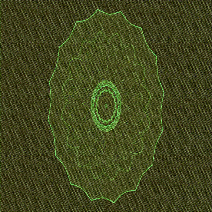 Round Patterned Black Brown Rug, pat472grn