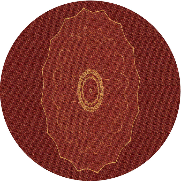 Square Machine Washable Transitional Cranberry Red Rug in a Living Room, wshpat472org