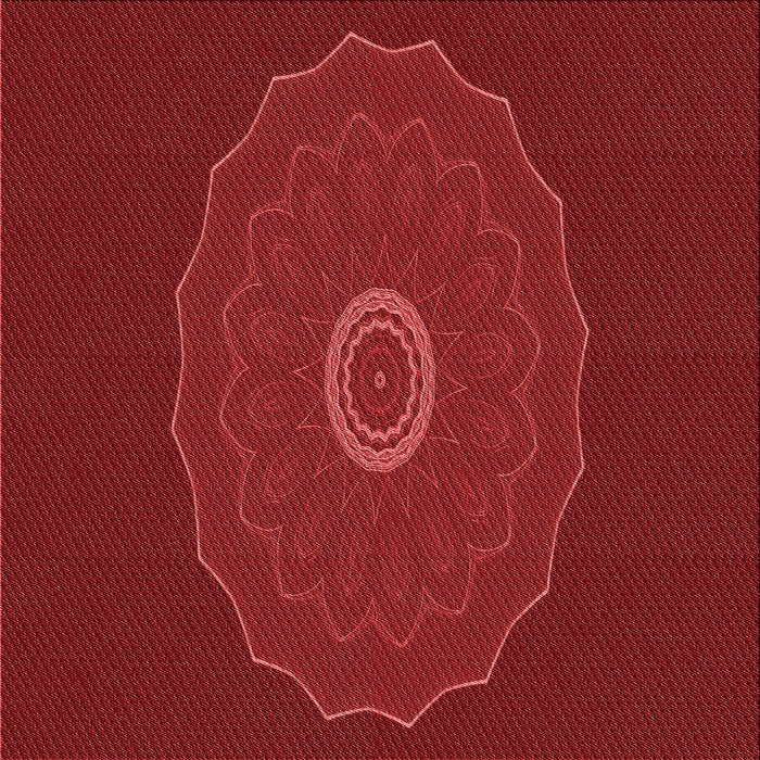 Round Patterned Red Rug, pat472rd