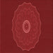 Round Patterned Red Rug, pat472rd