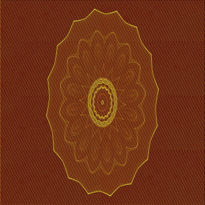 Round Patterned Mahogany Brown Rug, pat472yw