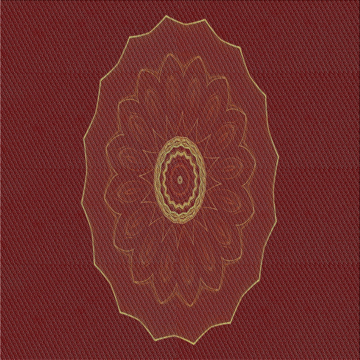 Square Patterned Red Novelty Rug, pat472