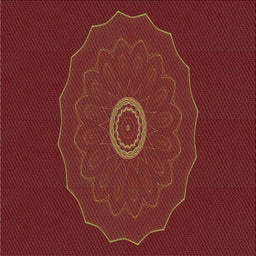 Sideview of Machine Washable Transitional Red Rug, wshpat472