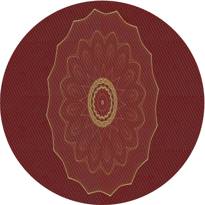 Square Machine Washable Transitional Red Rug, wshpat472