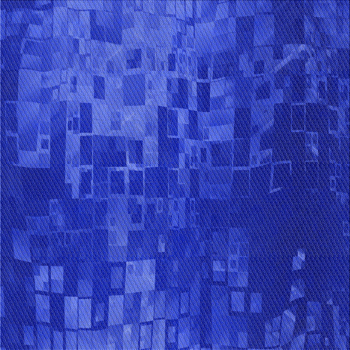 Round Patterned Bright Blue Rug, pat473blu