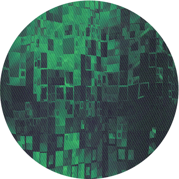 Square Machine Washable Transitional Dark Slate Grey Green Rug in a Living Room, wshpat473grn