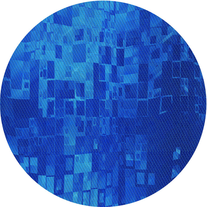 Square Machine Washable Transitional Neon Blue Rug in a Living Room, wshpat473lblu