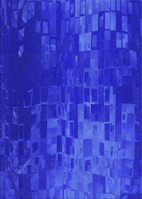 Machine Washable Transitional Bright Blue Rug, wshpat473pur