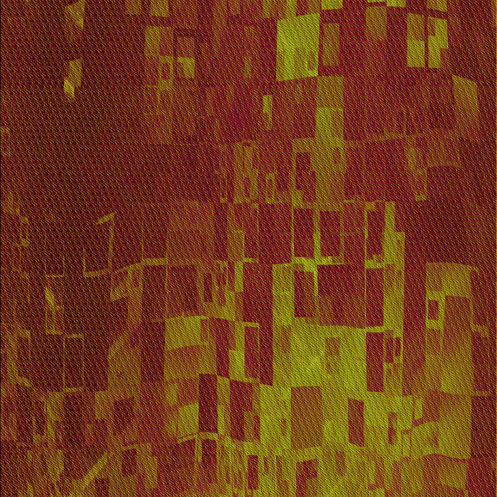 Patterned Tomato Red Rug, pat473yw