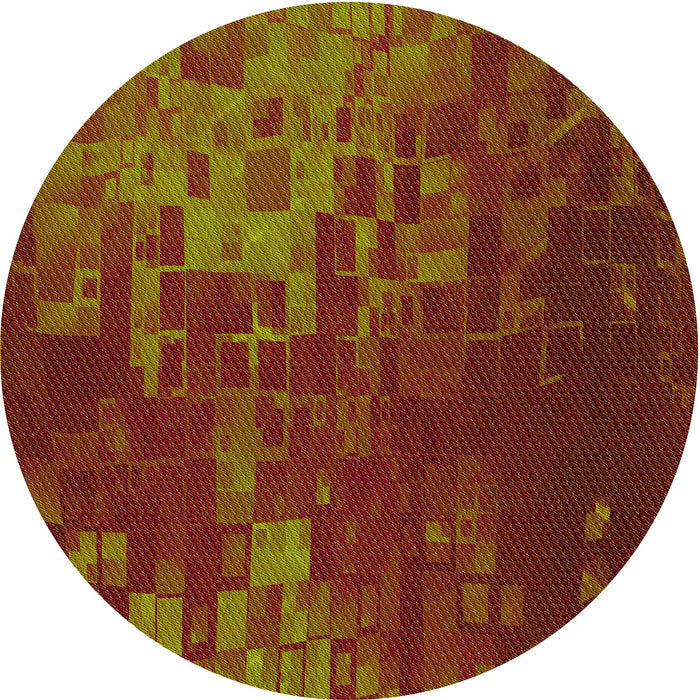 Square Patterned Tomato Red Rug, pat473yw