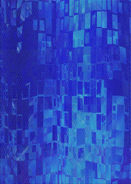 Patterned Blue Novelty Rug, pat473