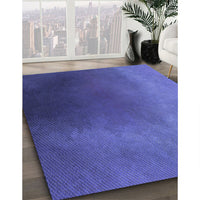 Patterned Light Slate Blue Rug, pat474blu