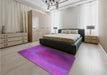 Patterned Crimson Purple Rug in a Bedroom, pat474pur