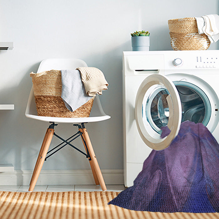 Machine Washable Transitional Purple Rug in a Washing Machine, wshpat475blu