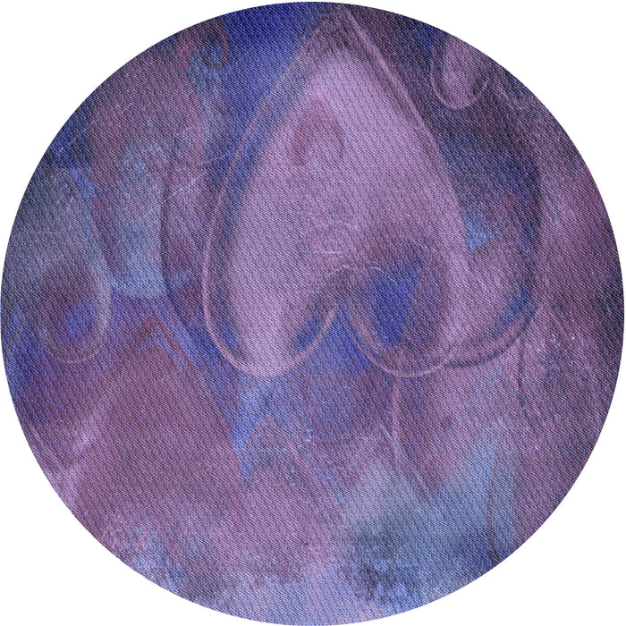 Square Machine Washable Transitional Purple Rug in a Living Room, wshpat475blu