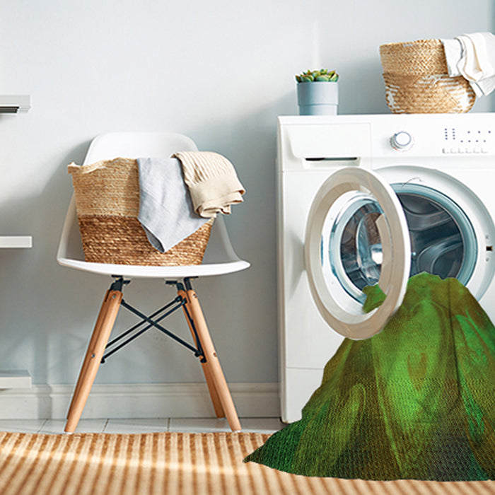 Machine Washable Transitional Army Green Rug in a Washing Machine, wshpat475grn