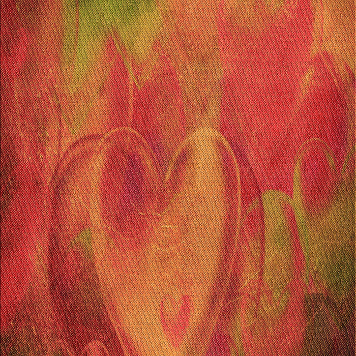 Patterned Neon Orange Rug, pat475org