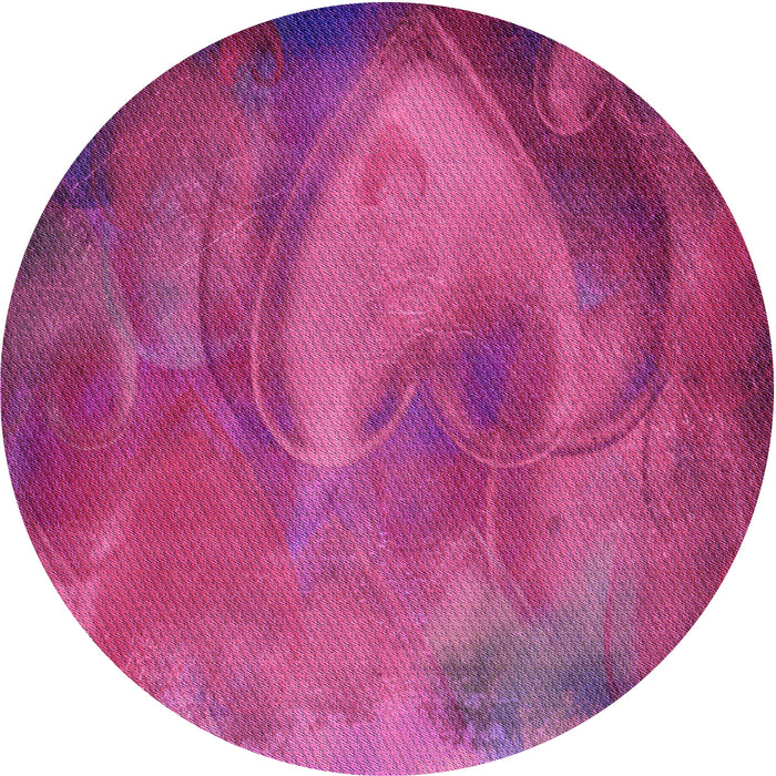 Square Patterned Neon Pink Rug, pat475pur