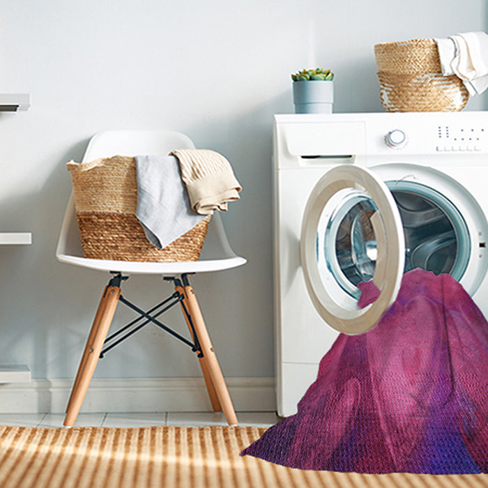 Machine Washable Transitional Neon Pink Rug in a Washing Machine, wshpat475pur