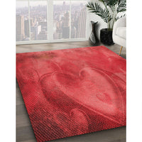 Patterned Red Rug, pat475rd