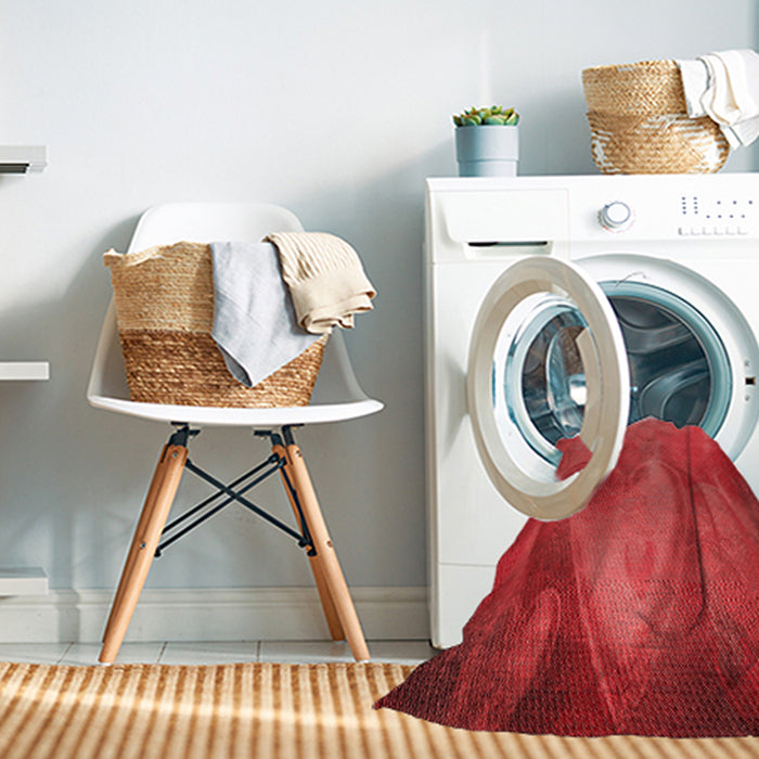 Machine Washable Transitional Red Rug in a Washing Machine, wshpat475rd