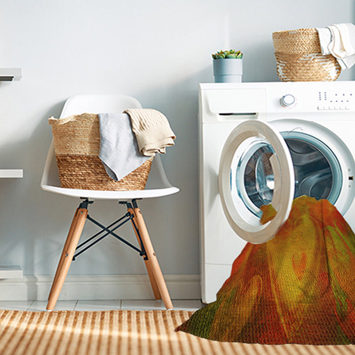 Machine Washable Transitional Red Rug in a Washing Machine, wshpat475yw