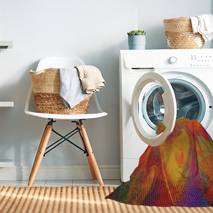 Machine Washable Transitional Cinnamon Brown Rug in a Washing Machine, wshpat475