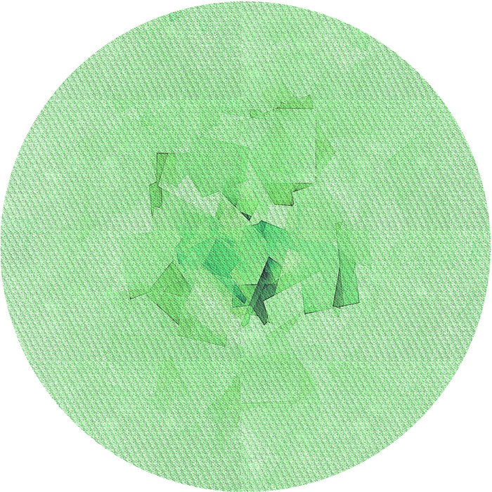 Square Patterned Green Rug, pat476grn