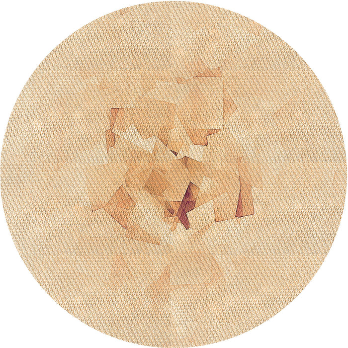 Square Patterned Golden Blonde Gold Rug, pat476org