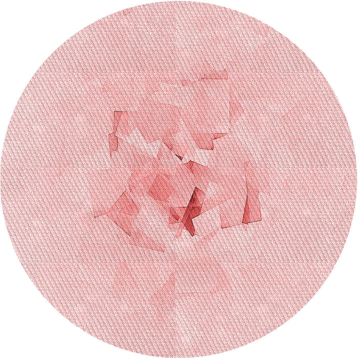 Square Patterned Pastel Red Pink Rug, pat476rd