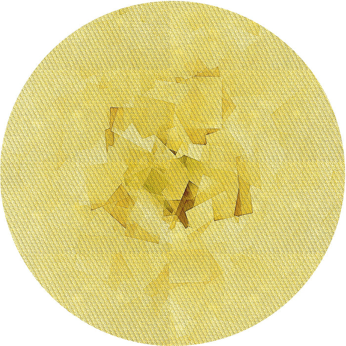 Square Machine Washable Transitional Golden Brown Yellow Rug in a Living Room, wshpat476yw