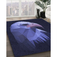 Patterned Night Blue Rug, pat477blu