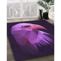 Patterned Dark Orchid Purple Rug, pat477pur