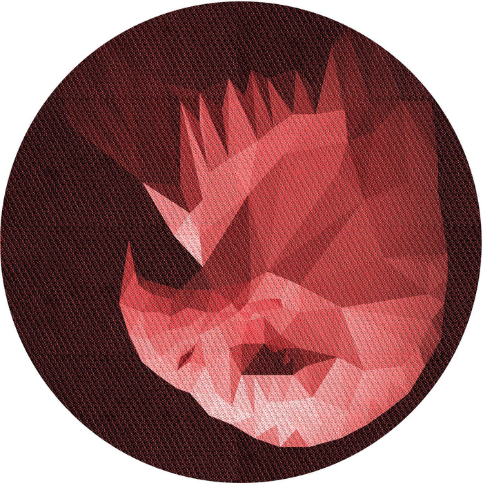 Square Machine Washable Transitional Fire Brick Red Rug in a Living Room, wshpat477rd