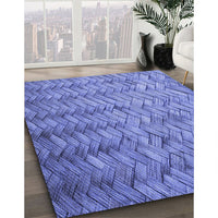 Patterned Sky Blue Rug, pat478blu