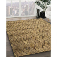 Patterned Saddle Brown Rug, pat478brn