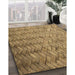 Patterned Saddle Brown Rug in Family Room, pat478brn