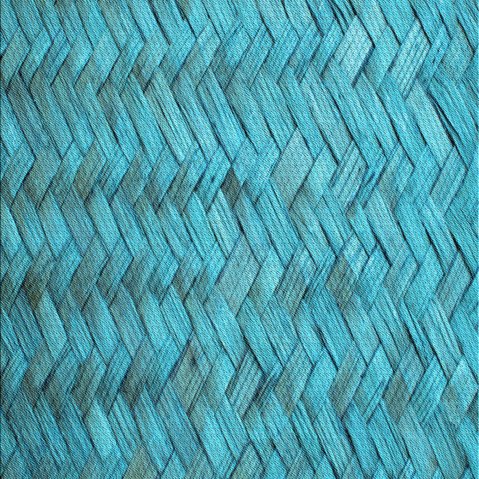 Patterned Dark Cyan Green Rug, pat478lblu