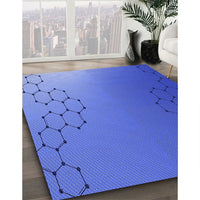 Patterned Sky Blue Rug, pat479blu