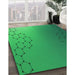 Machine Washable Transitional Neon Green Rug in a Family Room, wshpat479grn