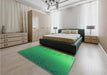 Patterned Neon Green Rug in a Bedroom, pat479grn