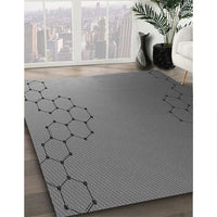 Patterned Gunmetal Gray Rug, pat479gry