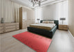 Patterned Red Rug in a Bedroom, pat479rd