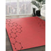 Patterned Red Rug in Family Room, pat479rd