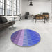 Patterned Purple Rug in a Kitchen, pat48blu