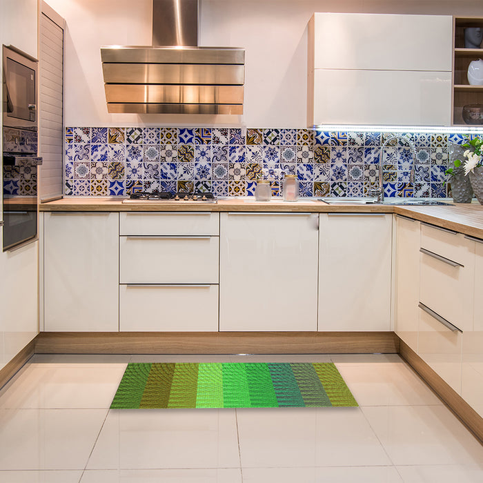 Patterned Fern Green Rug in a Bedroom, pat48grn