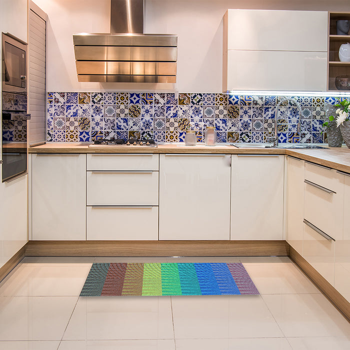 Patterned Mint Green Rug in a Bedroom, pat48lblu